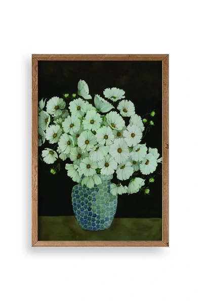 Çiçekler Ahşap Çerçeveli Tablo 23 x 30 ürün görseli 1