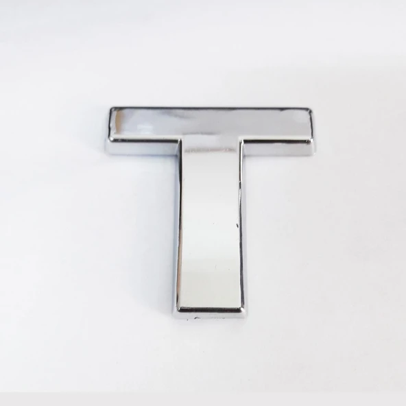 Cemax T Harfi  3,75 cm Krom Yapışkanlı ürün görseli 1