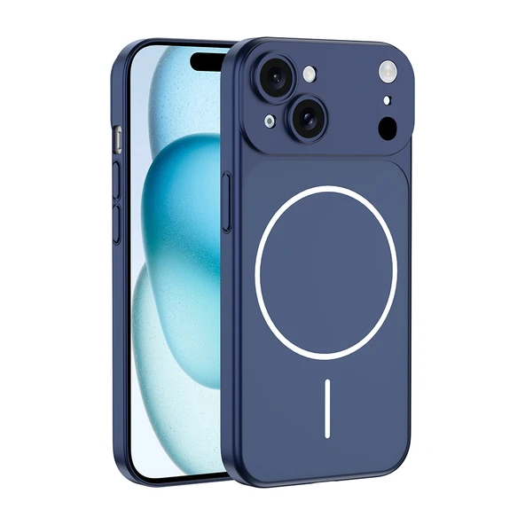 iPhone 14 Kılıf M-Safe Şarj Özellikli Kamera Korumalı Spark Kılıf - Resim 4