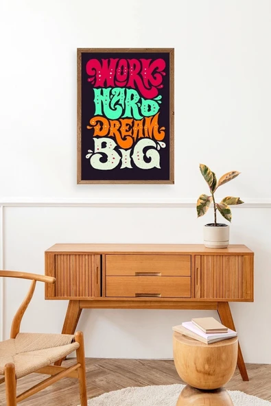 Motto Ahşap Çerçeveli Tablo 50 x 70 - Resim 3