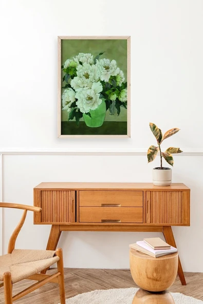 Çiçekler Ahşap Çerçeveli Tablo 23 x 30 - Resim 3