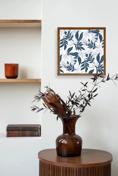 Yaprak Ahşap Çerçeveli Tablo 50 x 50 - Resim 3