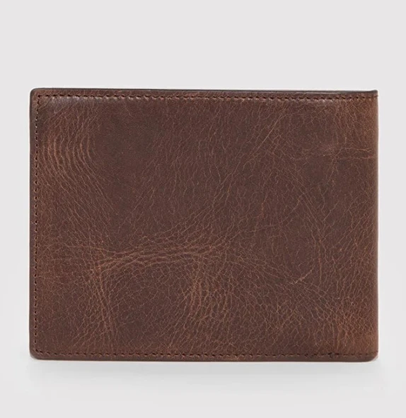 Mavi Mühür Logo Hakiki Deri Cüzdan - Resim 2