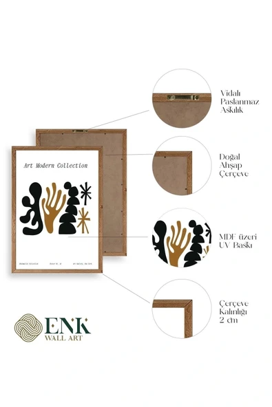 Soyut Ahşap Çerçeveli Tablo 23 x 30 - Resim 4