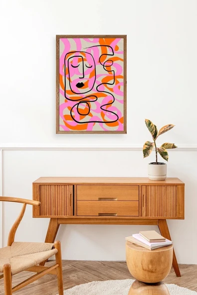 Soyut Ahşap Çerçeveli Tablo 23 x 30 - Resim 3