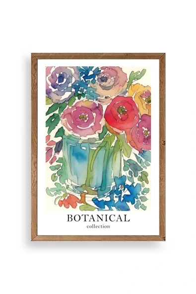 Çiçek Ahşap Çerçeveli Tablo 23 x 30 ürün görseli 1