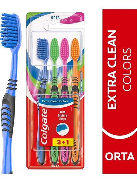 Colgate Optic White Parıldayan Beyazlık 50 ml x 6 Adet + Extra Clean Colors Diş Fırçası 3+1 - Resim 2