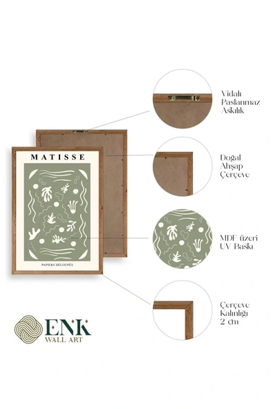 Matisse Ahşap Çerçeveli Tablo 50 x 70 - Resim 4
