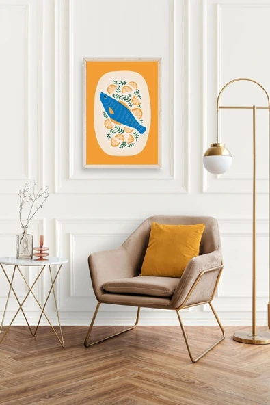 Balık Ahşap Çerçeveli Tablo 30 x 42 - Resim 2