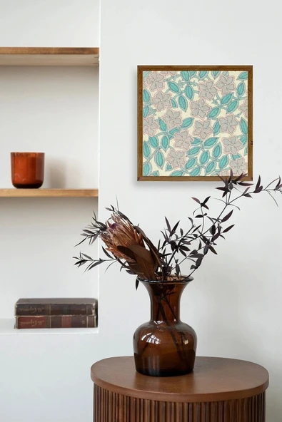 Çiçek Ahşap Çerçeveli Tablo 42 x 42 - Resim 3