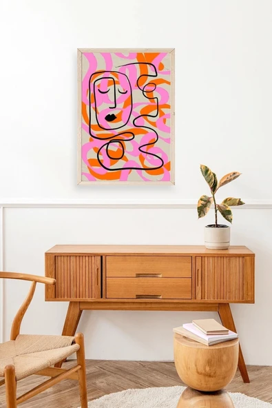 Soyut Ahşap Çerçeveli Tablo 23 x 30 - Resim 3