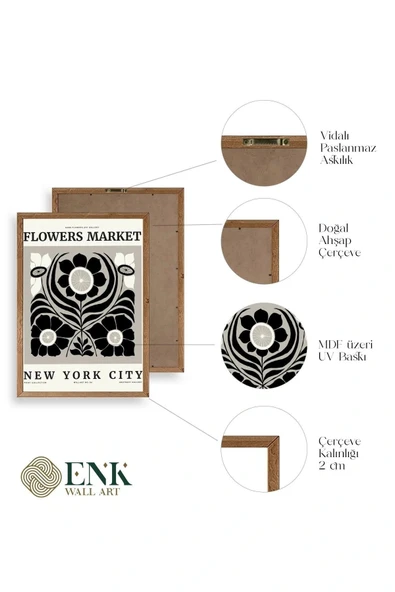 Çiçek Ahşap Çerçeveli Tablo 23 x 30 - Resim 4