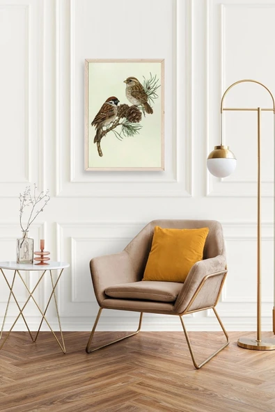 Kuş Ahşap Çerçeveli Tablo 30 x 42 - Resim 2