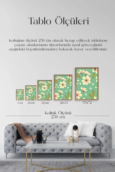 Çiçekler Ahşap Çerçeveli Tablo 30 x 42 - Resim 5
