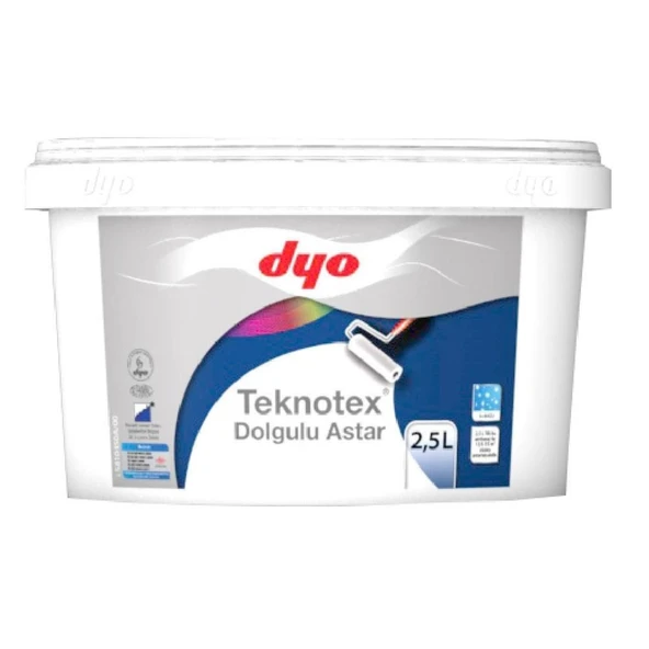 Dyo Teknotex Dolgulu Dış Cephe Astarı 2,5 Litre Beyaz - Resim 4