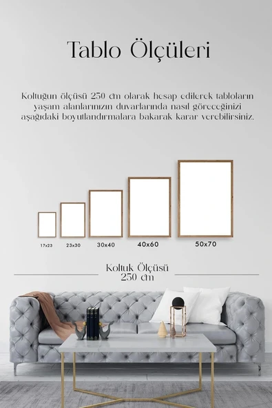 Ünlü Tablolar Üçlü Ahşap Çerçeveli Tablo 40 x 60 - Resim 5