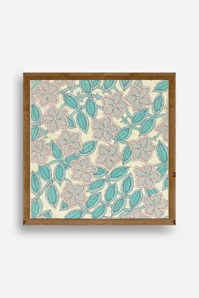 Çiçek Ahşap Çerçeveli Tablo 42 x 42 ürün görseli 1