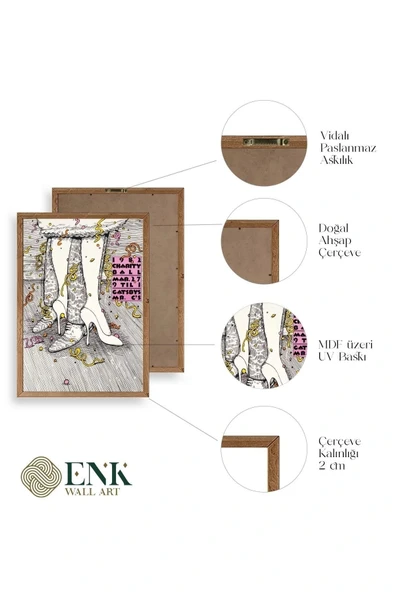Gastby's Ahşap Çerçeveli Tablo 30 x 42 - Resim 4