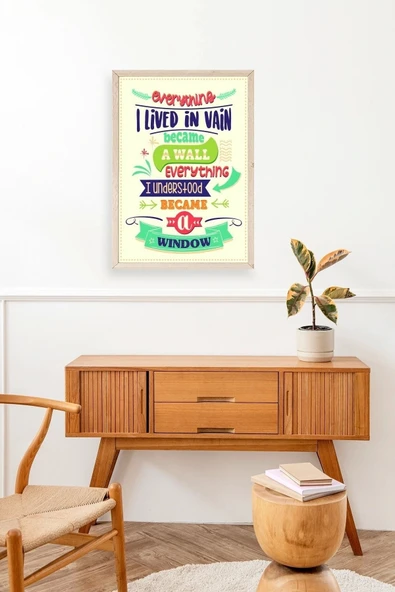 Motto Ahşap Çerçeveli Tablo 17 x 23 - Resim 3