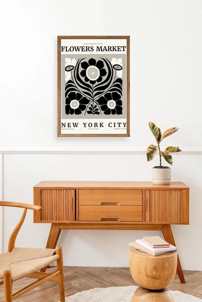 Çiçek Ahşap Çerçeveli Tablo 30 x 42 - Resim 3