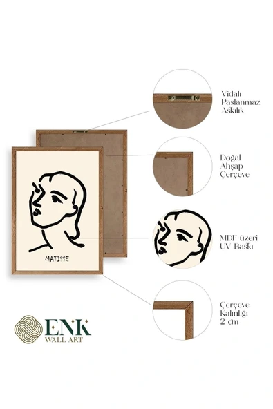 Matisse Ahşap Çerçeveli Tablo 50 x 70 - Resim 4