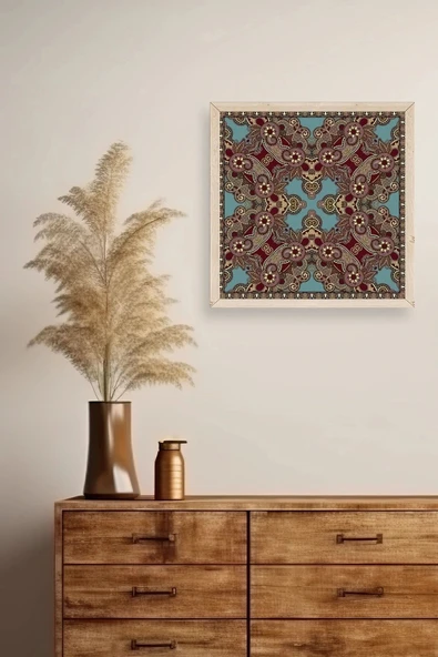 Desen Ahşap Çerçeveli Tablo 42 x 42 - Resim 2