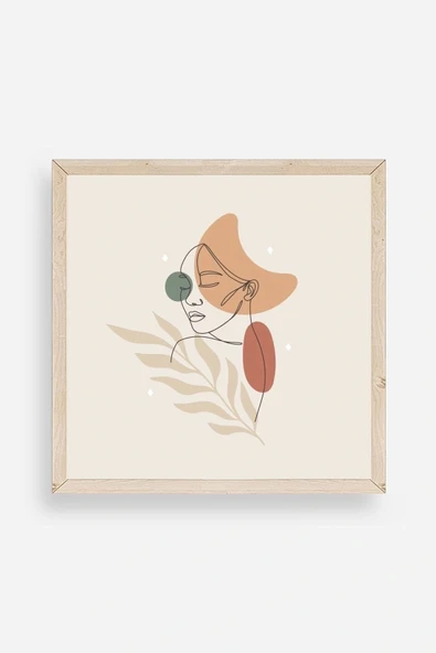 Modern Ahşap Çerçeveli Tablo 50 x 50 ürün görseli 1