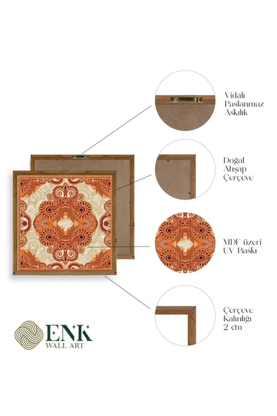 Motif Ahşap Çerçeveli Tablo 50 x 50 - Resim 4