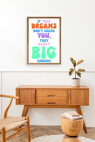 Motto Ahşap Çerçeveli Tablo 23 x 30 - Resim 3