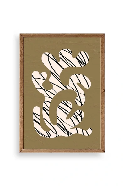 Soyut Ahşap Çerçeveli Tablo 50 x 70 ürün görseli 1