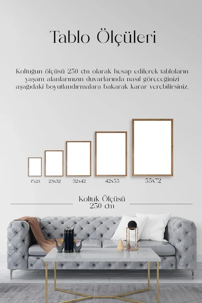 Düşündüren Çiçekli Üçlü Ahşap Çerçeveli Tablo 30 x 42 - Resim 5