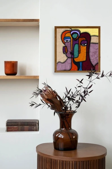 Soyut Kadın Ahşap Çerçeveli Tablo 23 x 30 - Resim 3