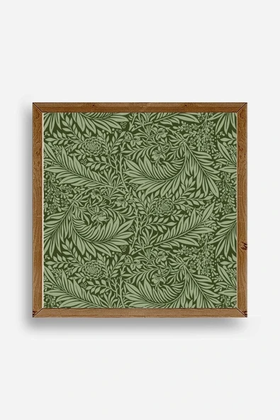 Yaprak Ahşap Çerçeveli Tablo 50 x 50 ürün görseli 1