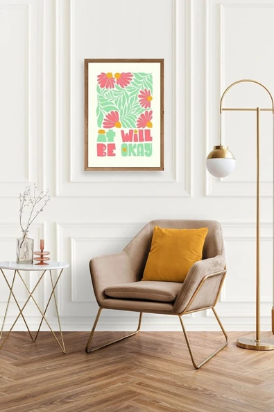 Motto Ahşap Çerçeveli Tablo 30 x 42 - Resim 2