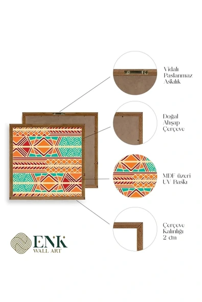Motif Ahşap Çerçeveli Tablo 50 x 50 - Resim 4