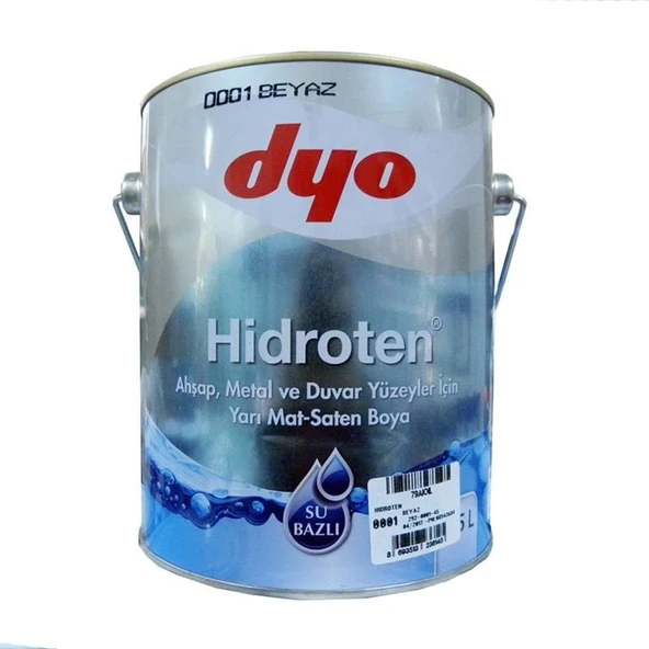 Dyo Hidroten Yarı Mat Sentetik Metal Ahşap Boyası 2,5 Litre - Resim 2