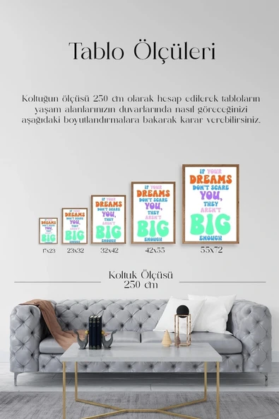 Motto Ahşap Çerçeveli Tablo 23 x 30 - Resim 5
