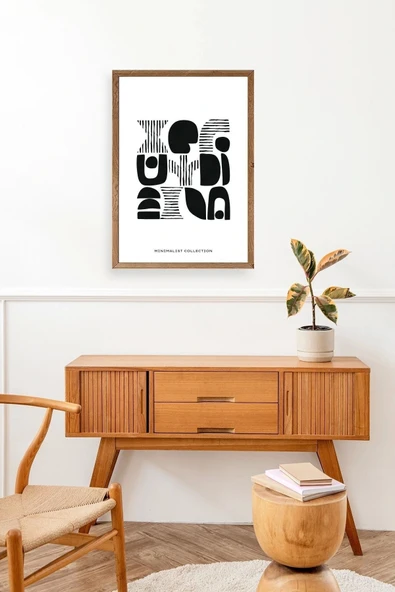 Soyut Ahşap Çerçeveli Tablo 50 x 70 - Resim 3