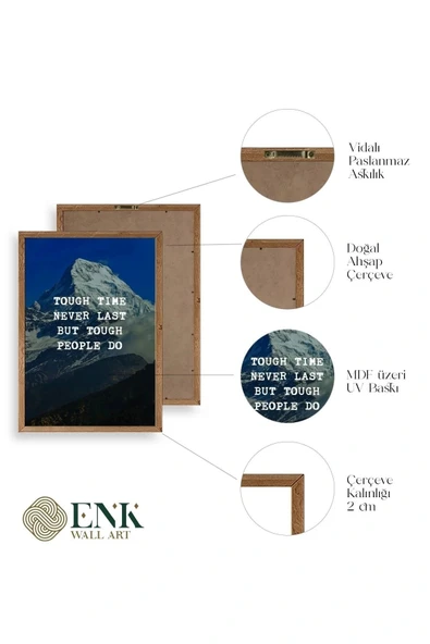 Motto Ahşap Çerçeveli Tablo 23 x 30 - Resim 4