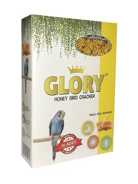 5 Adet 10'lu Glory Ballı Muhabbet Kuşu Krakeri ürün görseli 1