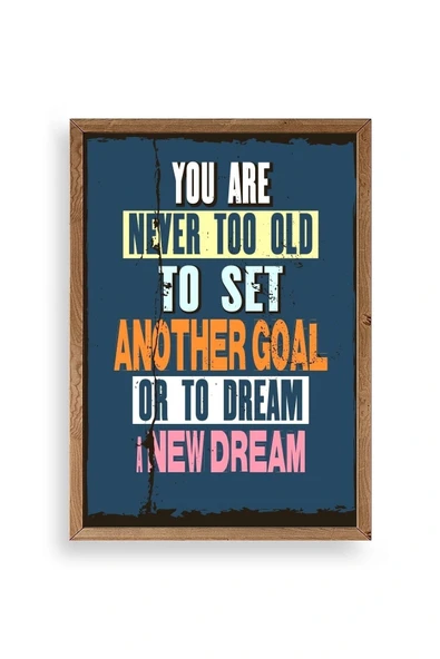 Motto Ahşap Çerçeveli Tablo 23 x 30 ürün görseli 1