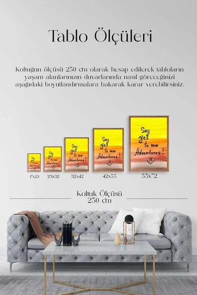 Motto Ahşap Çerçeveli Tablo 23 x 30 - Resim 5