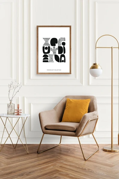 Soyut Ahşap Çerçeveli Tablo 23 x 30 - Resim 2