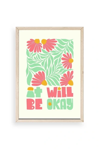 Motto Ahşap Çerçeveli Tablo 30 x 42 ürün görseli 1