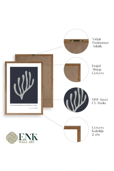 Henri Matisse Ahşap Çerçeveli Tablo 50 x 70 - Resim 5