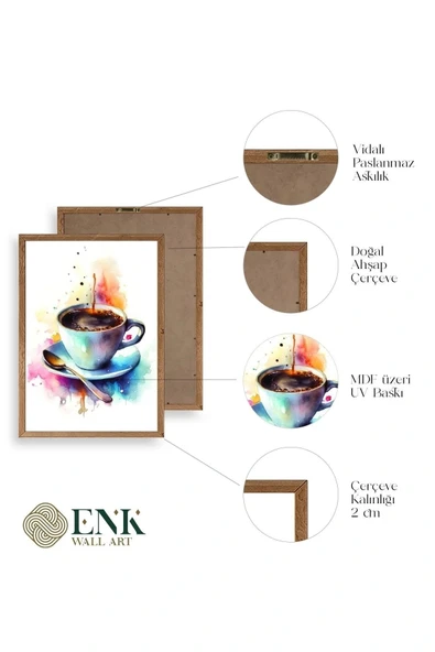 Kahve Ahşap Çerçeveli Tablo 50 x 70 - Resim 4