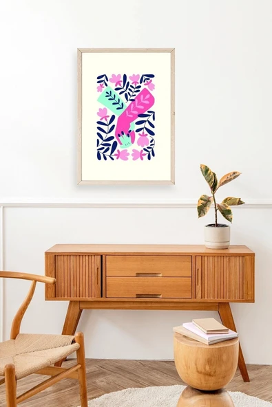 Soyut Ahşap Çerçeveli Tablo 30 x 42 - Resim 3