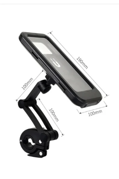 Gidon Bağlantılı Su Geçirmez Mıknatıslı Motorsiklet Telefon Tutucu - Resim 5