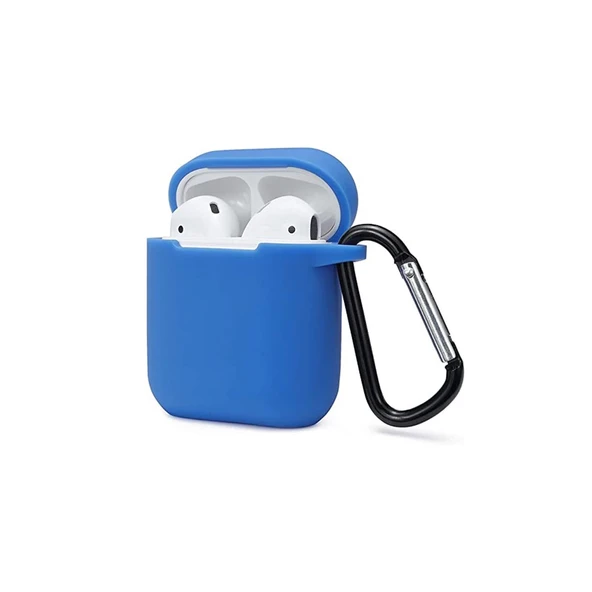 Airpods 2 (2.nesil) Sert Silikon Kılıf - Mavi ürün görseli 1