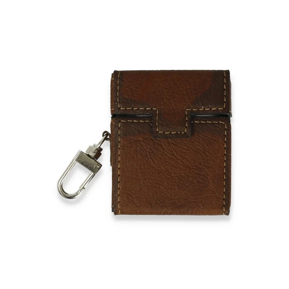 Airpods 2 (2.nesil) Deri Kılıf - Kahverengi ürün görseli 1